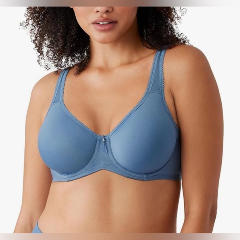 Wacoal Basic Beauty Spacer Underwire T-Shirt Bra Coronet Blue # 853192 EUC